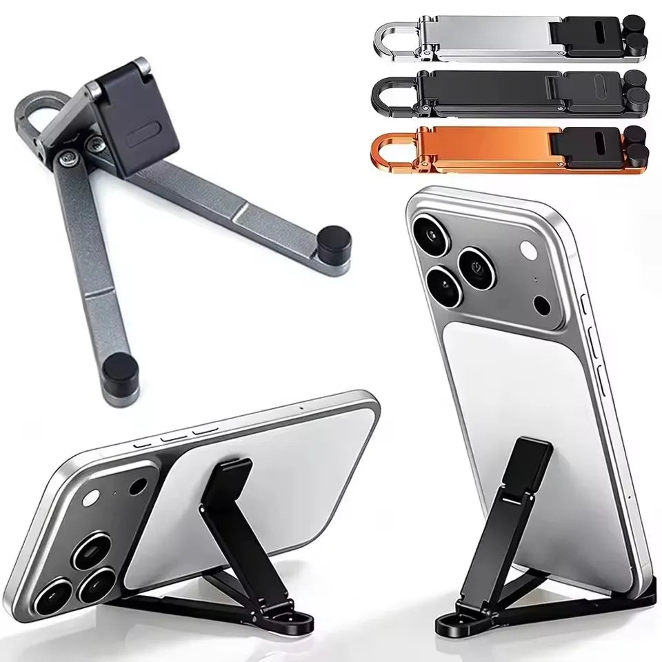 Foldable keychain phone stand