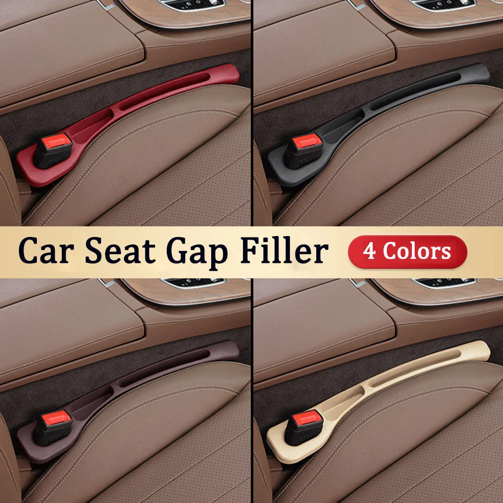 Two-piece car seat gap filler organizer