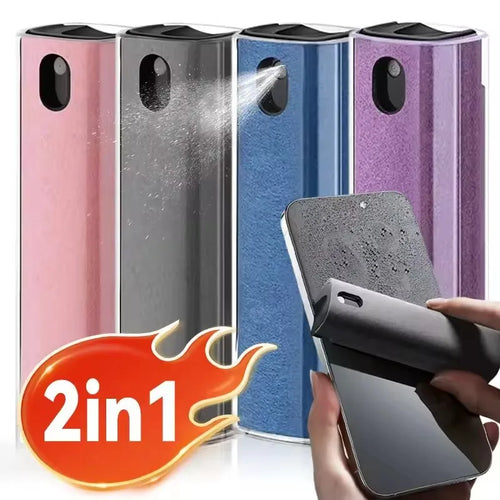 2-in-1 screen cleaner spray and microfiber tool