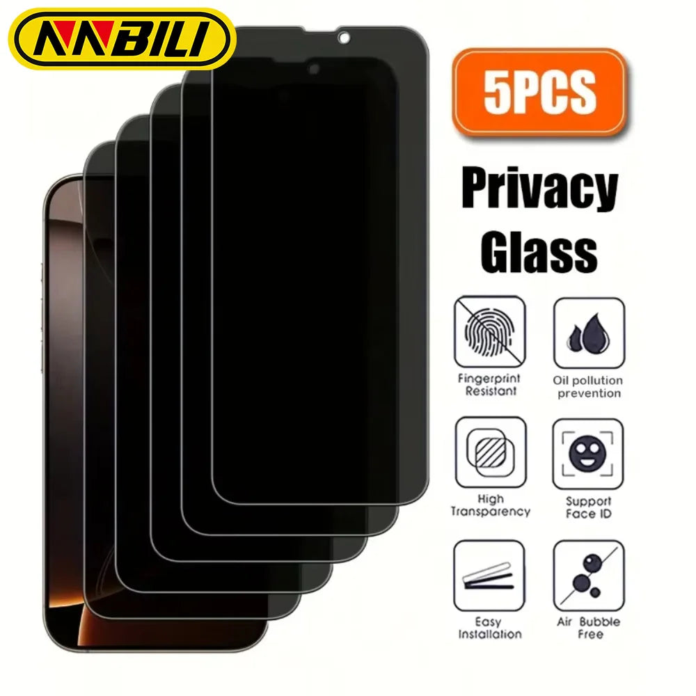 Privacy tempered glass screen protector for iPhone 17 Pro Max